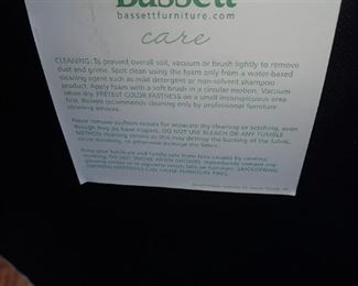 BASSETT TABLE & FABRIC CHAIRS - 4 CHAIRS