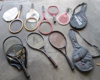 Prince Pro, Pro Kennex Graphite, Wilson Pro Staff, Imperial & Davis, Yamaha Fiberglass