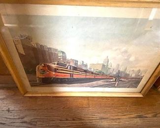 Vintage Print Illinois Central Railroad