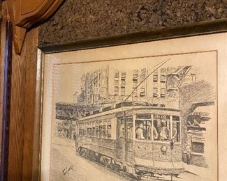 Mitch Markowitz Pencil Drawing, Signed. Chicago Artist 