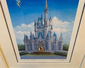 Print Pencil Signed .Cinderella's Castle 