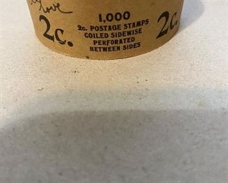 UNUSED. 2 cent Coil 1,000 Stamps. George Washington. 