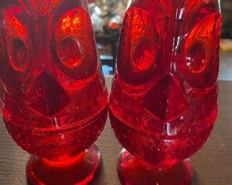 Mid Century Viking Glass Fairy Lamps