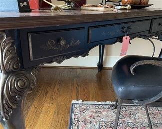 Painted Desk w/ gold 