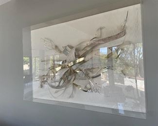 Carol James original paper sculpture in lucite
