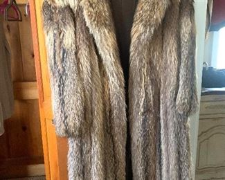 Japanese tanuki full length fir coat 