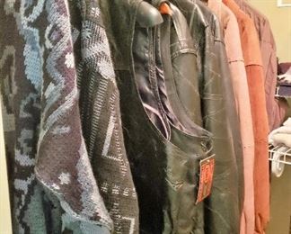 Men’s leather jackets and vests – size 2X – 5X