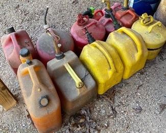 Assorted Gas Cans