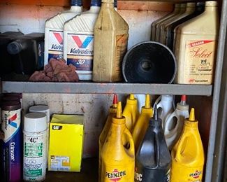 Assorted Oil and Grease Cans (Full)