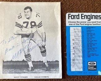 Maury Youmans Autographed Photo (Dallas Cowboys)