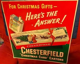 Old Chesterfield Cigarette Christmas Poster