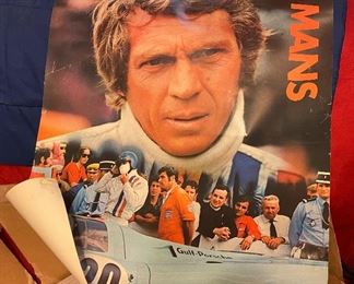1971 Paul Newman Gulf Lemans Promo Poster