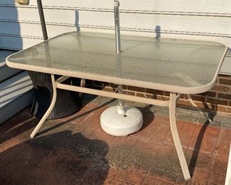 Outdoor Table with Umbrella