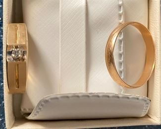 Gold Wedding Band and Gold Wedding Ring