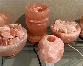 010 HIMALAYAN SALT LAMPS CANDLE HOLDERS