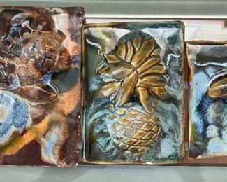 081 Hand Built Porcelain TilesSealife