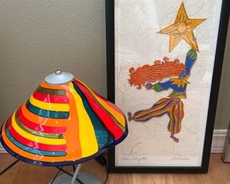 084 Laura Bethke Catch A Falling Star Glass Table Lamp