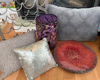 093 Art Glass, Wine Rack Home Decor Pillows