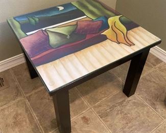 114 Signed Two Dog Designs Parsons Table