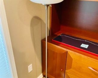 147 Laurel MidCentury Modern Chrome Mushroom Globe Floor Lamp