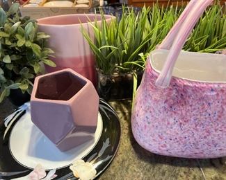 200 Glass Purse, Vases Faux Plants