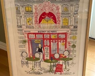 212 French Linen Framed