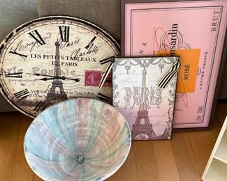 213 French Theme Artwork In A Large Porcelain Bowl