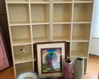 215L A Pair Of Wood Display Cubbies