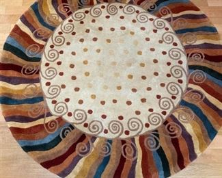 219 Circular Wool Tufted Rug