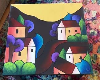 221 Artist Signed Parson Table