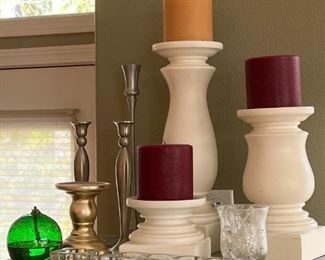 224 An Assortment Of Candle Holders