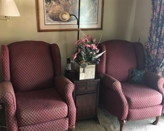 VINTAGE ARM CHAIRS TALL BACK