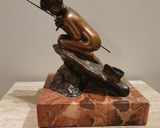 Vincenzo Gemito Pescatorello Bronze Sculpture  (Napoli 1852-1929)