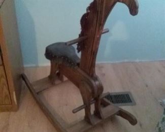 rocking giraffe wood