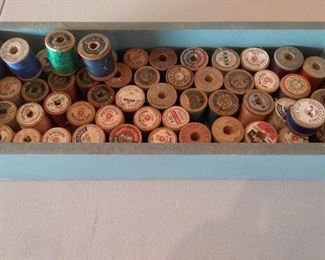 wood thread spools