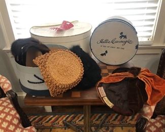 Hattie Carnegie hats and boxes