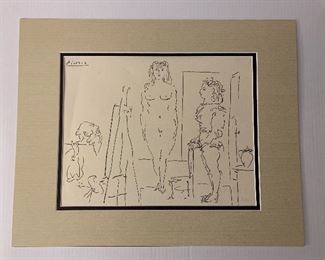 Picasso signed in the plate on Arches paper, France watermark 