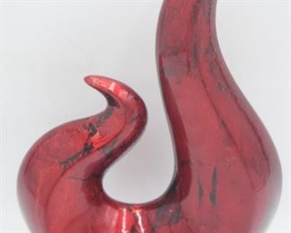 Red Ceramic Decorative Piece 