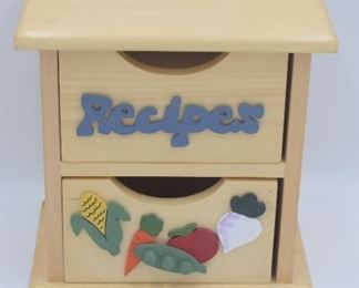 Wooden Recipe Drawer 