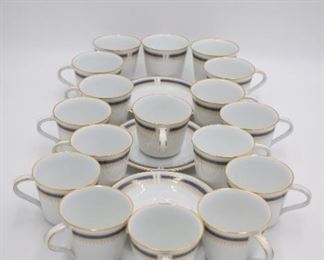 Noritake Blue Dawn Teacups & Saucers 