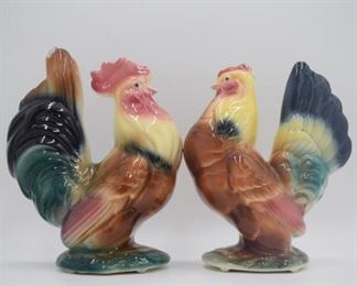 Ceramic Hen & Rooster 