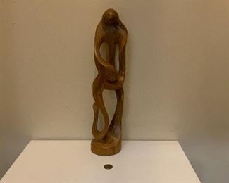 Modern Wood Statue 
