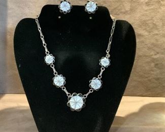 Sterling Silver Necklace & Earrings