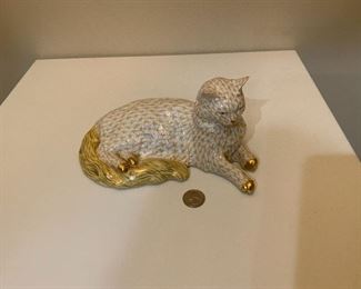 Large Herend Cat