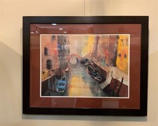 Signed Watercolor 22 x 28 Inches