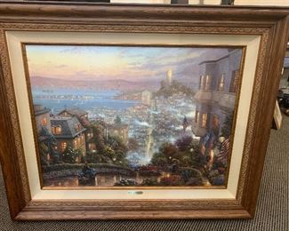 Thomas Kinkade " San Francisco, Lombard Street   #2125/3450 37 x 46 Inches W/F
