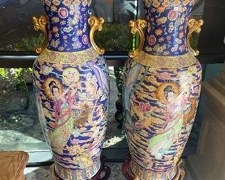 Asian large standing vases