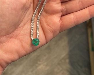 emerald and diamond necklace