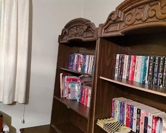 Bookshelves and books