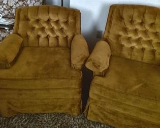 MCM his and hers swivel chairs